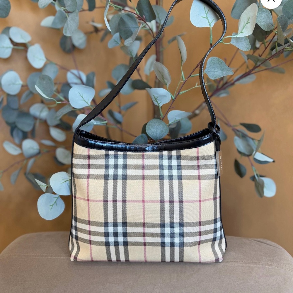 Burberry Beige Checkered Women's Bag